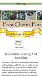 Mobile Screenshot of frogchorusfarm.com