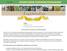 Tablet Screenshot of frogchorusfarm.com